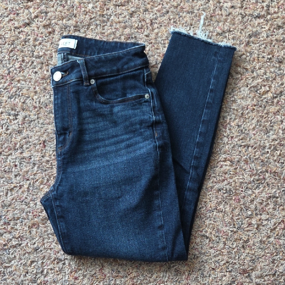 LOFT Dark Blue Ankle Jeans